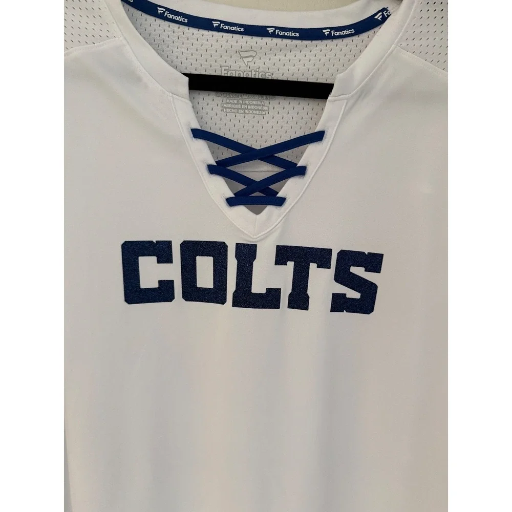 Indianapolis Colts Women's Fanatics Lace-Up Jersey/Shirt -Size 2xL -NWT